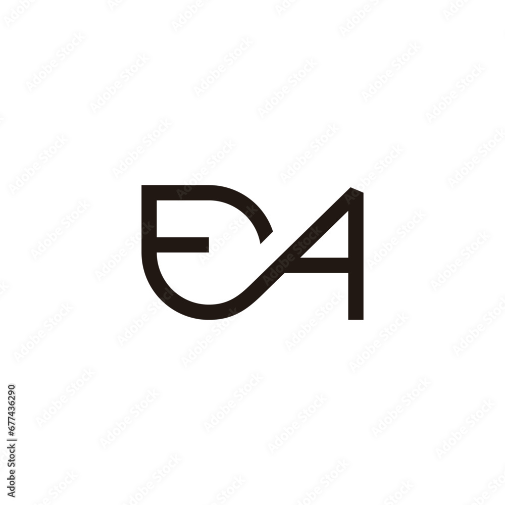 letter fa simple linear abstract logo vector letter fa simple linear abstract logo vector