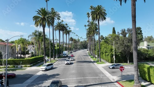 Beverly Hills At Los Angeles In California United States. Famous Luxury Neighborhood. Movie Stars District. Beverly Hills At Los Angeles In California United States.  photo