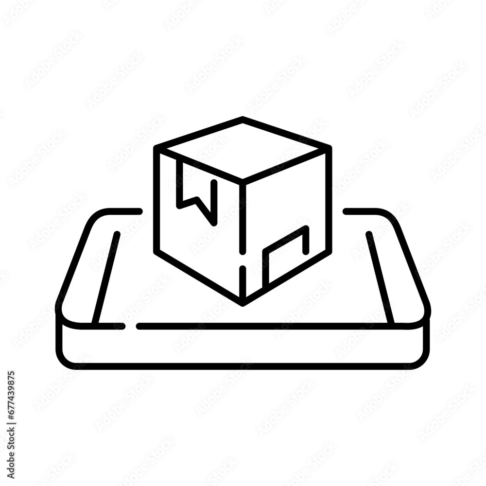 Parcel tracking and shipment services mobile app. Delivery company. Pixel perfect, editable stroke icon Parcel tracking and shipment services mobile app. Delivery company. Pixel perfect, editable stroke icon
