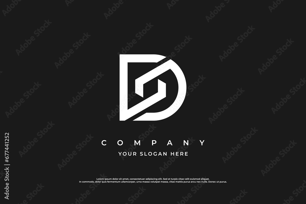 Obraz premium Initial Letter SD Logo or DS Monogram Logo Design Vector