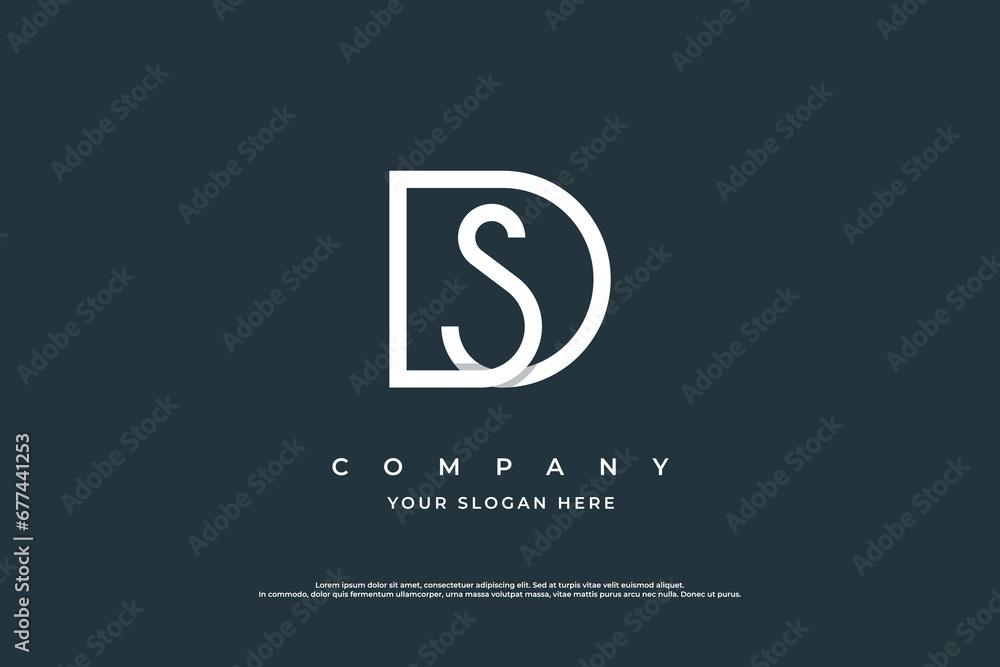 Initial Letter SD Logo or DS Monogram Logo Design Vector Initial Letter SD Logo or DS Monogram Logo Design Vector