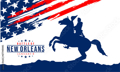 Battle of New Orleans vektor background. Battle of New Orleans creative for social media post, banner design.