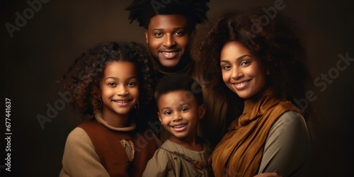 African American family portrait, generative AI