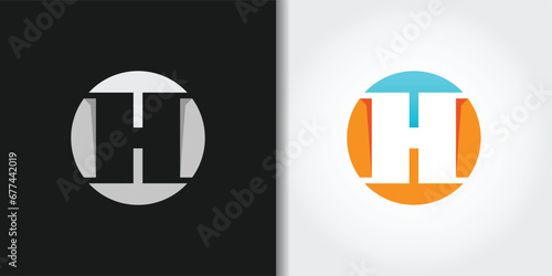 rigid letter h logo set