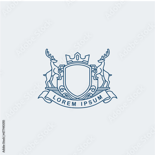 family royal crest shield logo