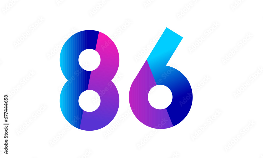 New Modern Number Blue Purple Teen Logo New Modern Number Blue Purple Teen Logo