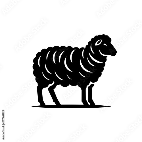 Sheep Logo Monochrome Design Style photo