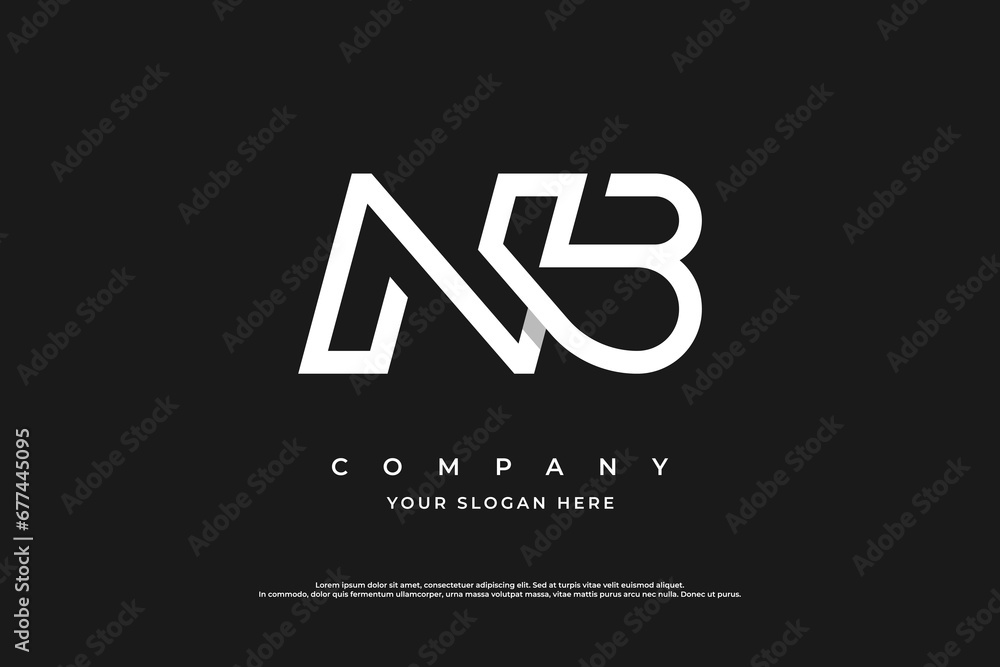 Initial Letter NB Logo Design Vector Initial Letter NB Logo Design Vector