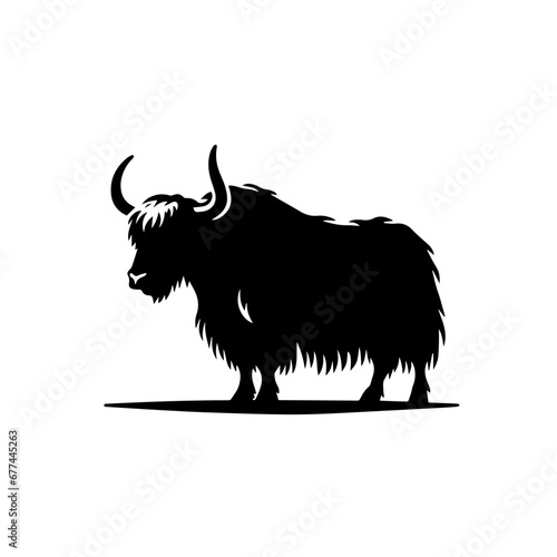 Yak Logo Monochrome Design Style