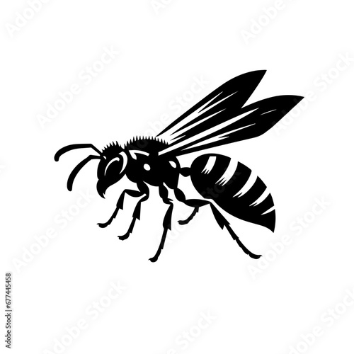 Wasp Logo Monochrome Design Style