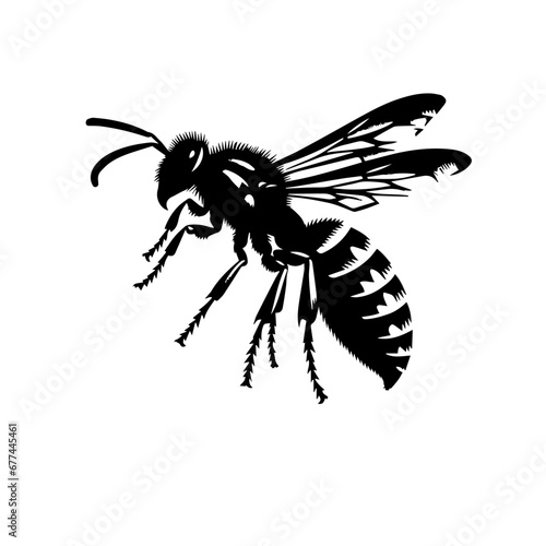 Wasp Logo Monochrome Design Style © DesignUp