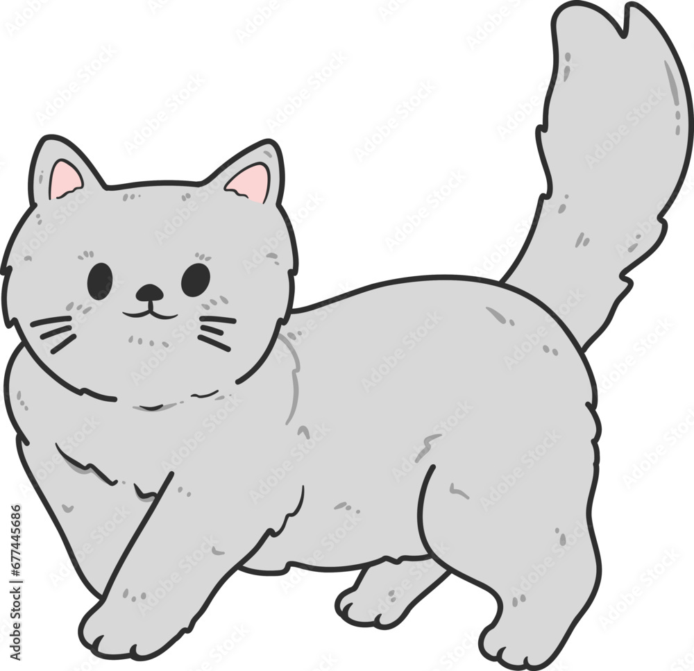 Fototapeta premium cute cat cartoon