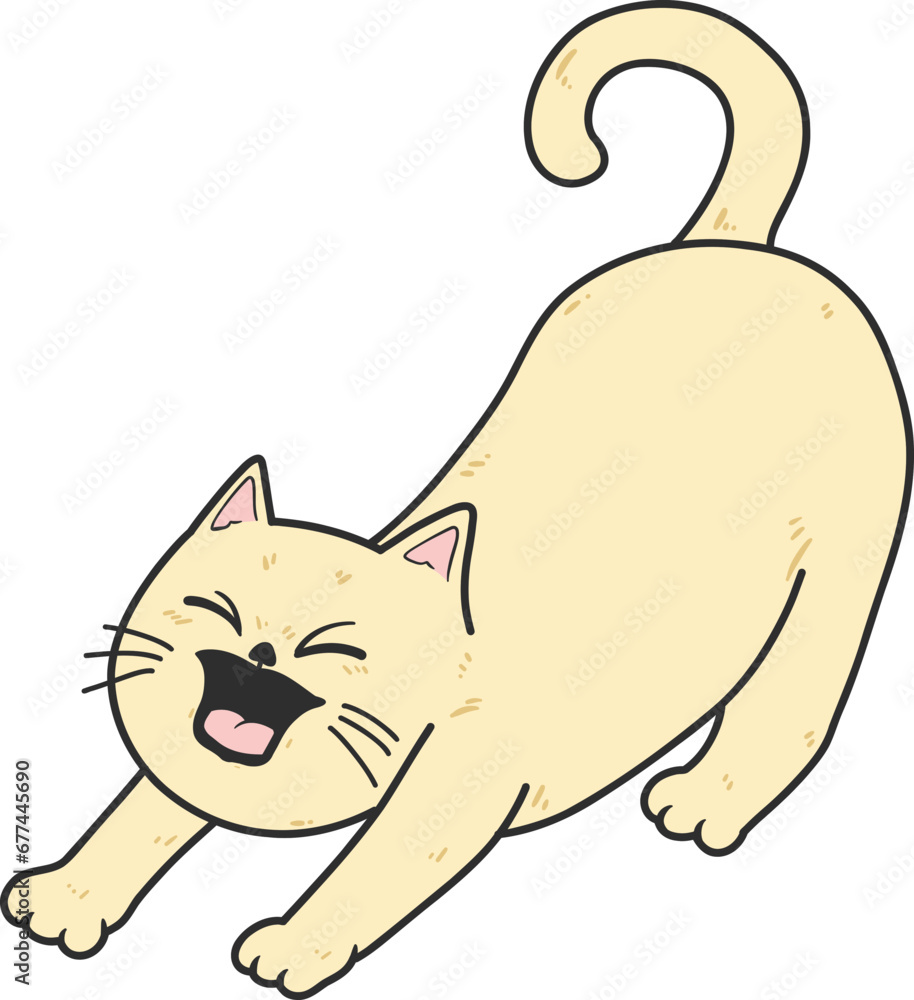 Obraz premium cute cat cartoon