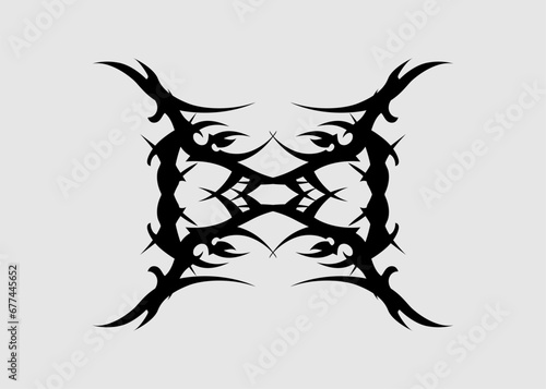black tribal vector symmetrical insect sharp emblem cool maori