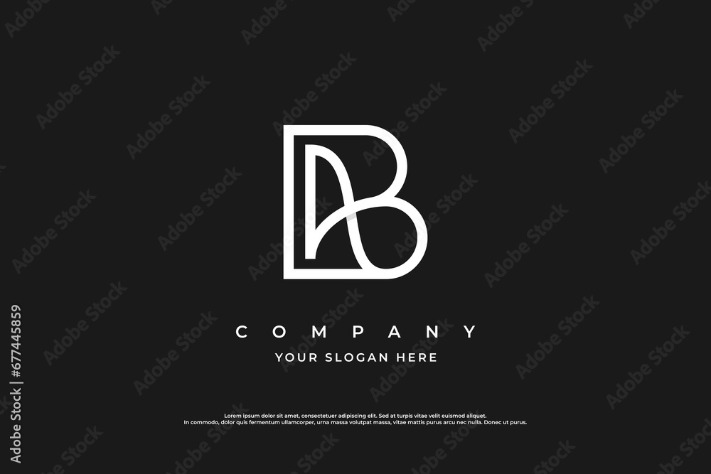 Initial Letter AB or BA Logo Design Vector Initial Letter AB or BA Logo Design Vector