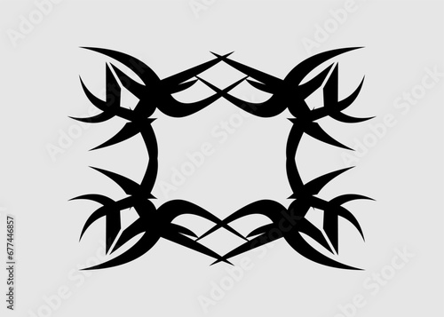 black tribal vector symmetrical insect sharp emblem cool maori