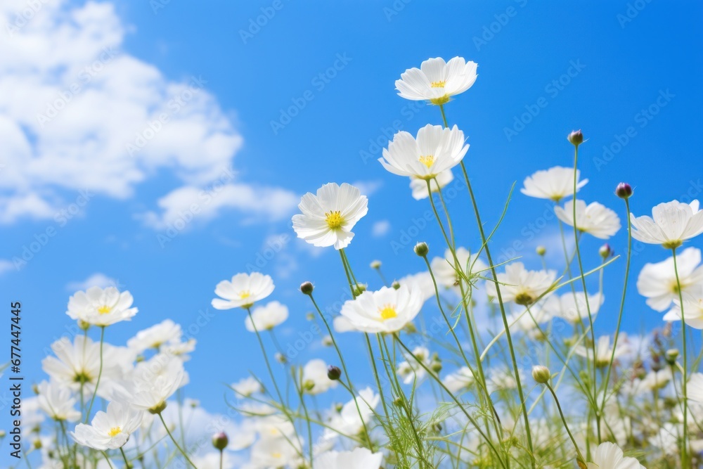 a group of white flowers