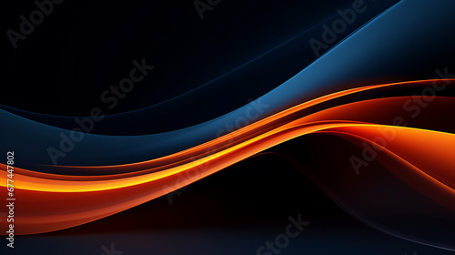 Durk blue and orange wave abstract gradient technology background. Trendy simple wave gradient abstract background with dynamic wave Banner, Background, Card, Book landing page. © Nenone