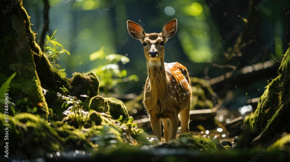 deer in the forest deer in the forest