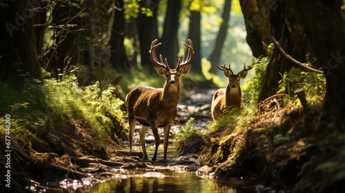 deer in the woods © Muhammad