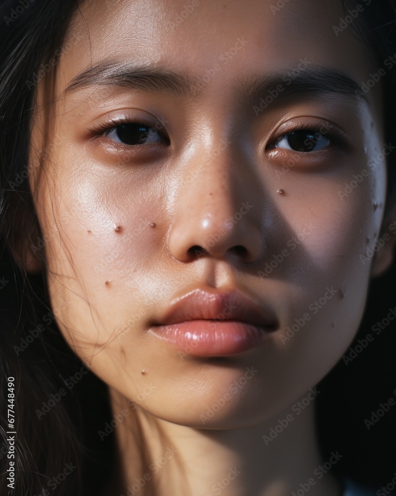 a close up of a woman's face a close up of a woman's face