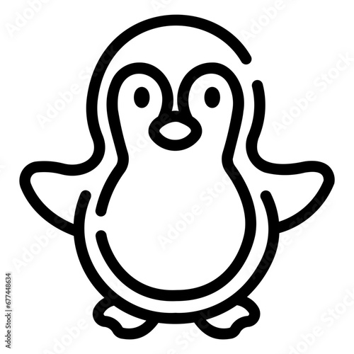 penguin Line Icon