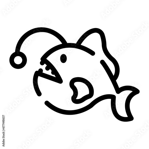 lantern fish Line Icon