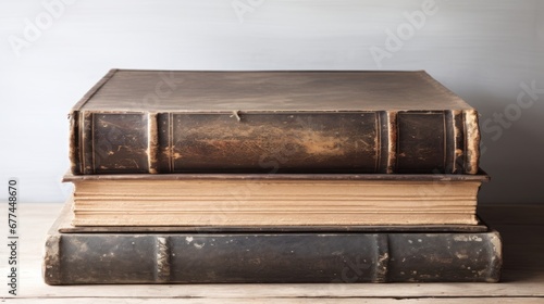 a stack of old books