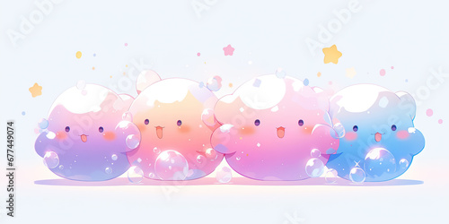 a group of lovely elf slimes. 