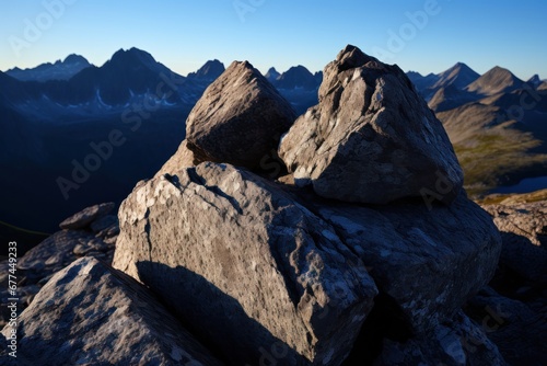 a group of rocks on a mountain