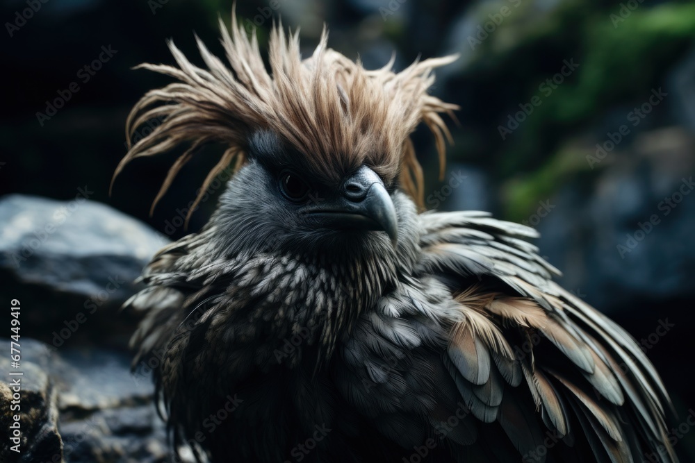 Fototapeta premium a bird with a feathered head