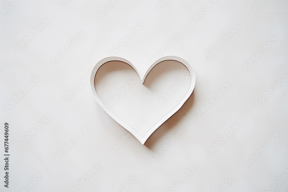 a heart shaped object on a white surface a heart shaped object on a white surface