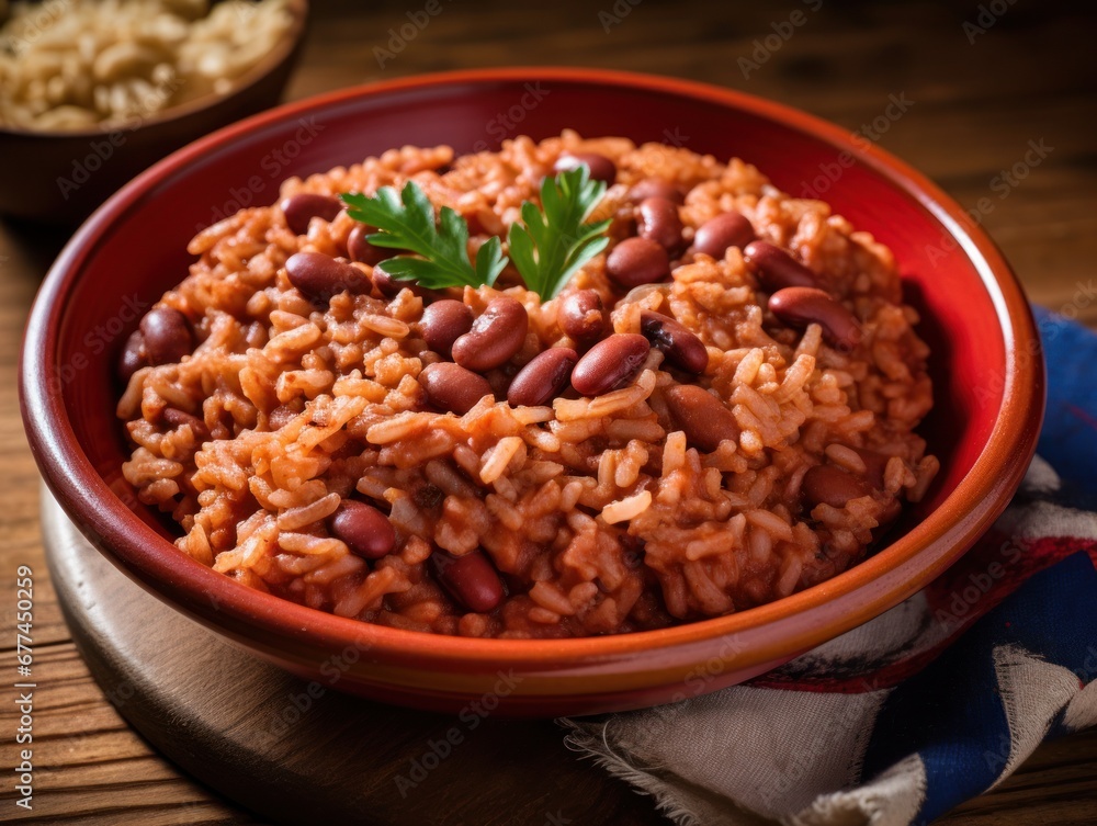 a bowl of rice and beans a bowl of rice and beans