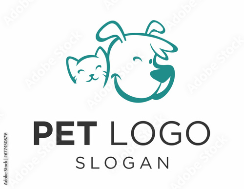 The logo design is about Pet and was created using the Corel Draw 2018 application with a white background.