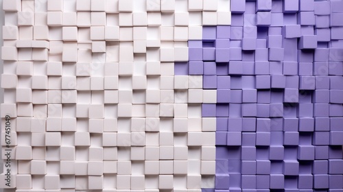 a white and purple cubes