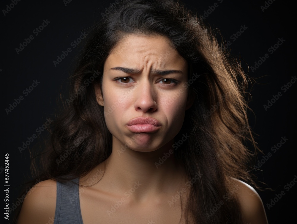 a woman making a face for the camera a woman making a face for the camera
