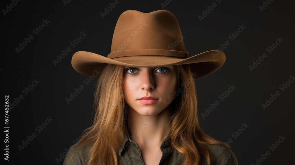 a woman wearing a cowboy hat a woman wearing a cowboy hat