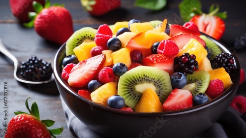 a bowl of fruit salad