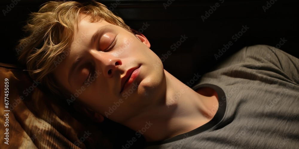 man is sleeping, generative AI