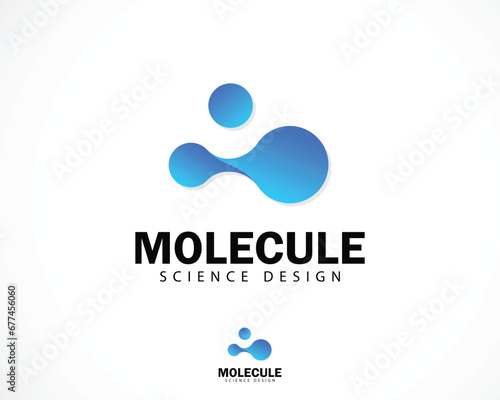 molecule logo creative science design concept triangle biology technology smart laboratory