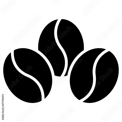 coffee beans glyph icon