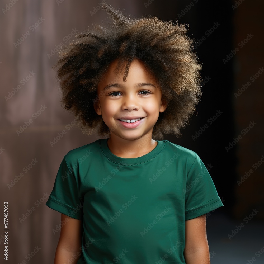 Black children wearing blank t-shirt for mockup Black children wearing blank t-shirt for mockup