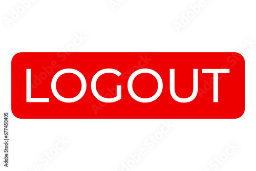 Logout button element red design template transparent background file format PNG, log out button illustration template, red button logout png