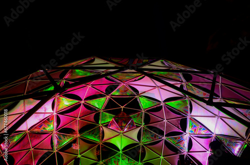 Decoration of a chillout stage at Universo Paralello electronic music festival in Brazil photo