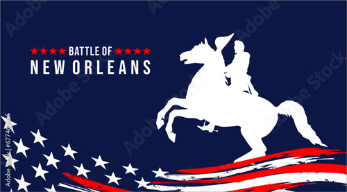  Battle of New Orleans vektor background. Battle of New Orleans creative for social media post, banner design.