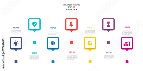 Infographic template for business. 5 step Timeline Diagram, presentation vector infographic.