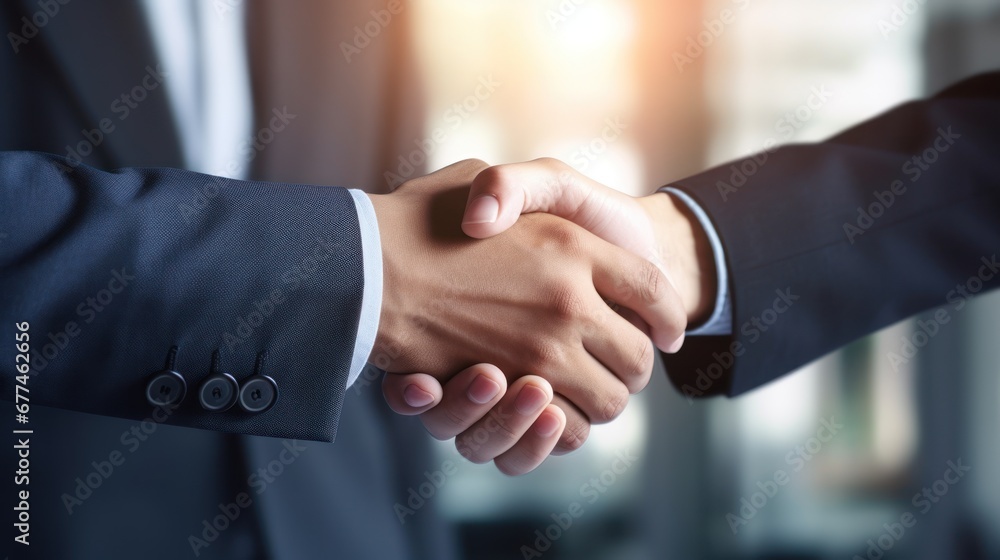 handshake,working together and applause for successful deals.