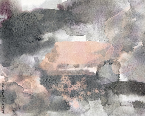 やさしく跳ねて滲む水彩テクスチャー