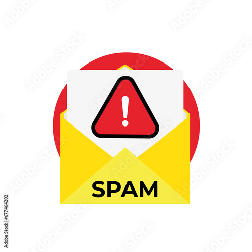 Free Download SPAM email vector icon. Advertising, phishing, distribution of malware through spam messages. Spam email message distribution, malware spreading virus - GFXLoad