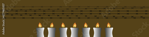 International Holocaust Remembrance Day vector. Star of David . January 27. Important day